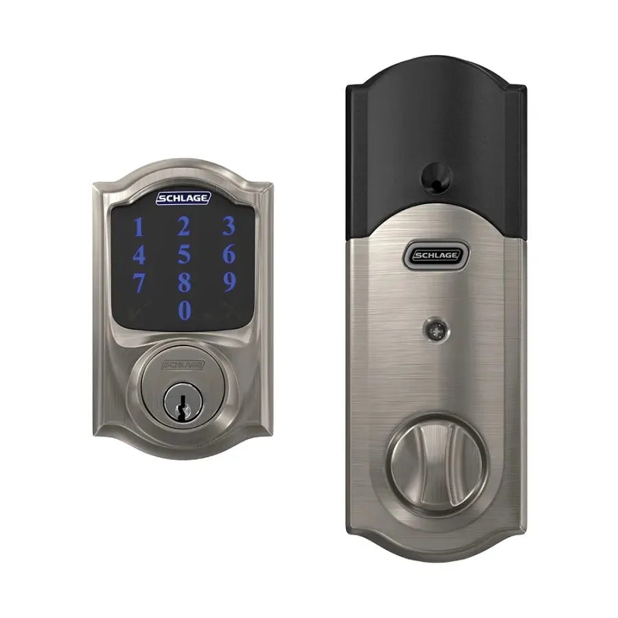 Schlage Residential BE469 - Connect Camelot Touchscreen Electronic Deadbolt with Built-in Alarm and Z-Wave Plus Technology