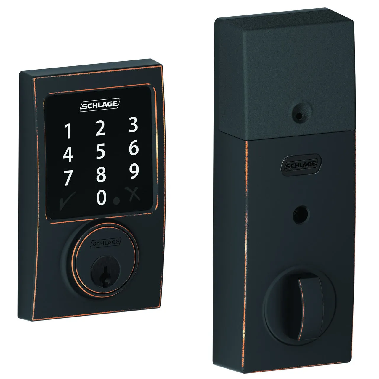 Schlage Residential BE469 - Connect Century Touchscreen Electronic Deadbolt with Built-in Alarm and Z-Wave Plus Technology