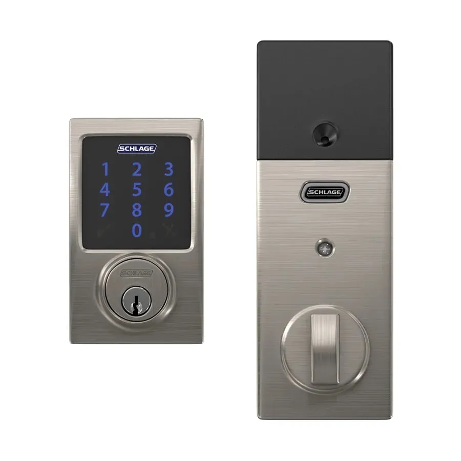 Schlage Residential BE469 - Connect Century Touchscreen Electronic Deadbolt with Built-in Alarm and Z-Wave Plus Technology