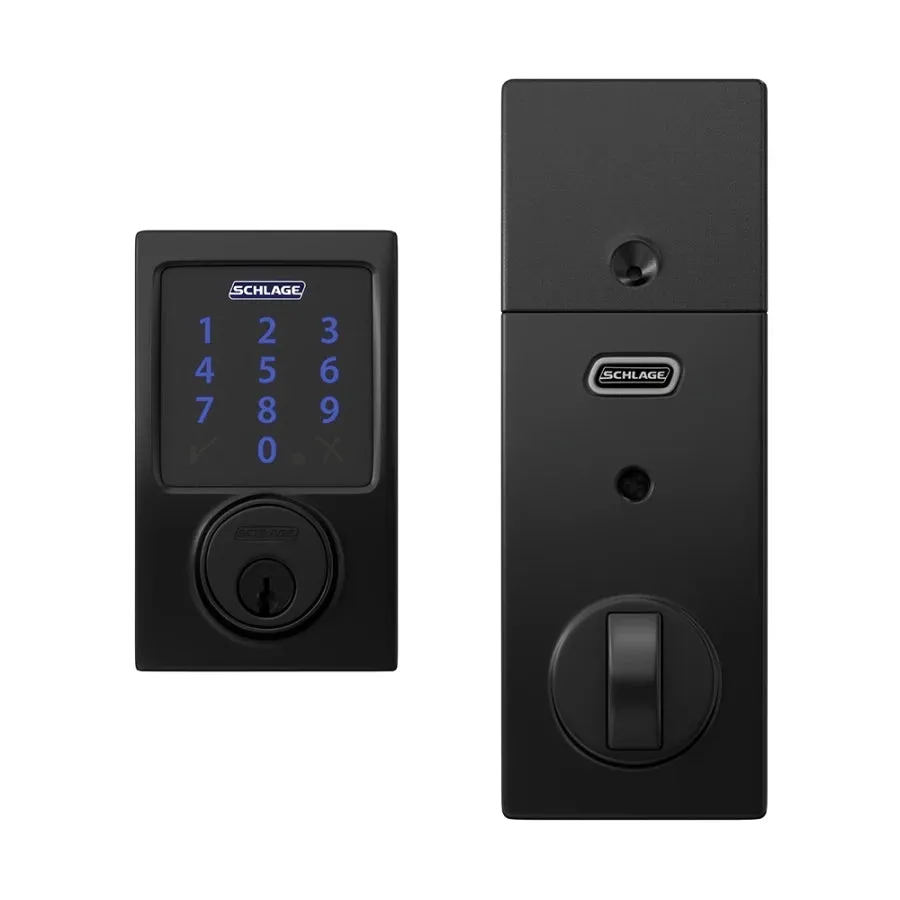 Schlage Residential BE469 - Connect Century Touchscreen Electronic Deadbolt with Built-in Alarm and Z-Wave Plus Technology