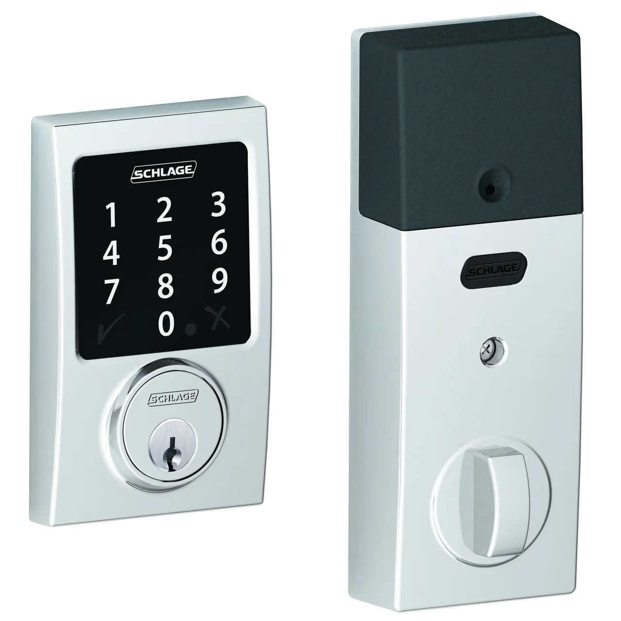 Schlage Residential BE469 - Connect Century Touchscreen Electronic Deadbolt with Built-in Alarm and Z-Wave Plus Technology