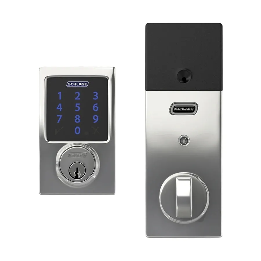 Schlage Residential BE469 - Connect Century Touchscreen Electronic Deadbolt with Built-in Alarm and Z-Wave Plus Technology