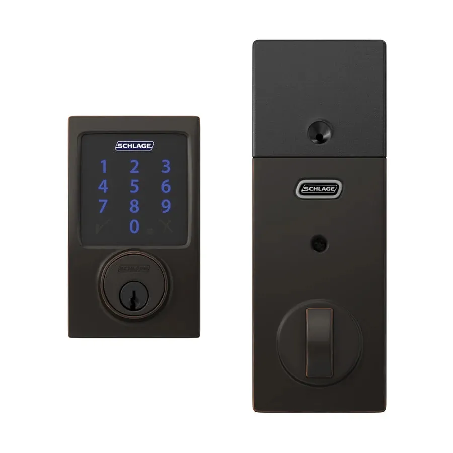 Schlage Residential BE469 - Connect Century Touchscreen Electronic Deadbolt with Built-in Alarm and Z-Wave Plus Technology