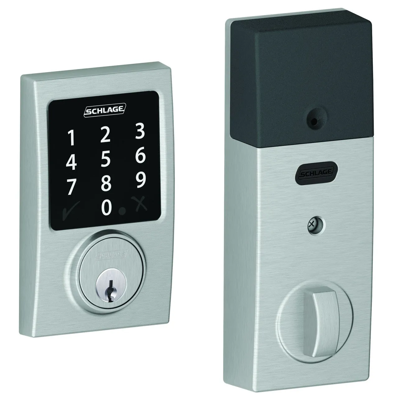 Schlage Residential BE469 - Connect Century Touchscreen Electronic Deadbolt with Built-in Alarm and Z-Wave Plus Technology