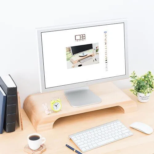 Shoppy Grand Wooden Desktop Monitor Stand Rack