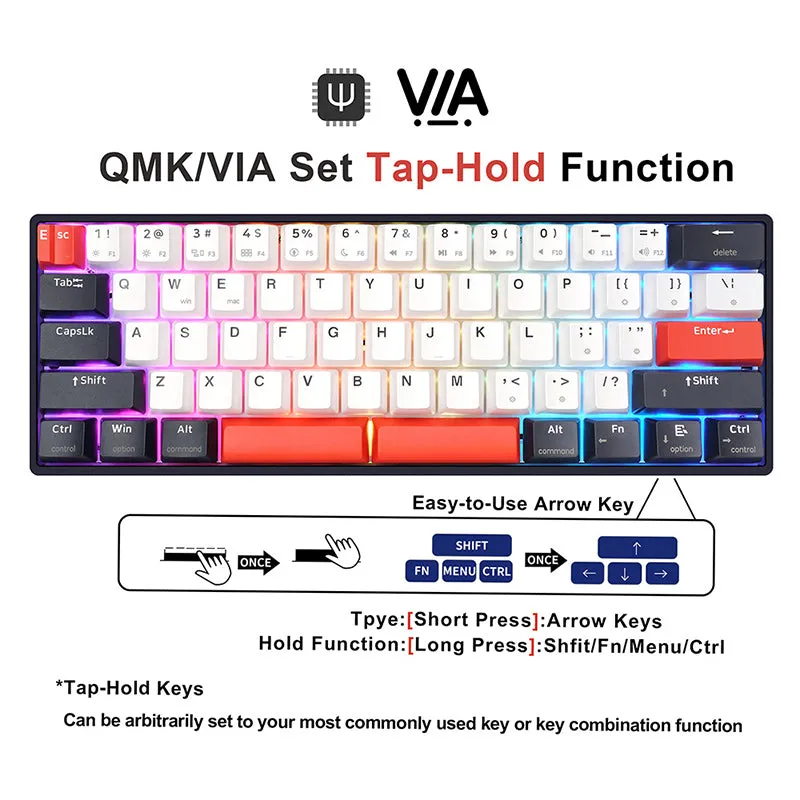 SKYLOONG GK61 QMK/VIA Wireless Mechanical Keyboard