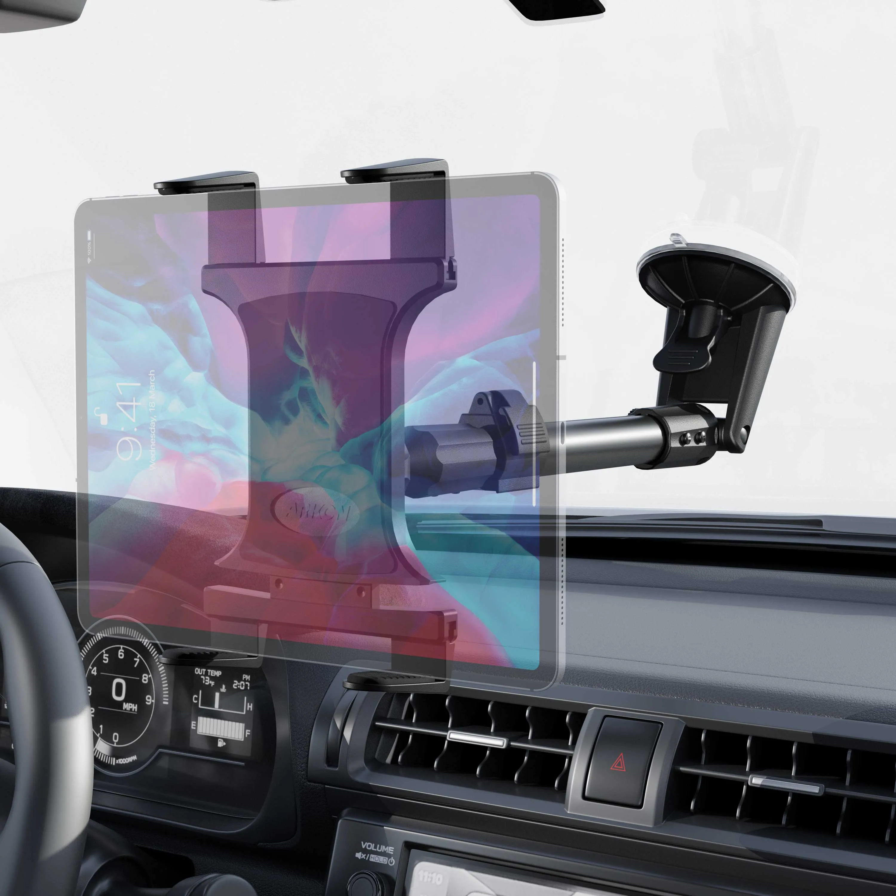 Slim-Grip® Tablet Holder with Windshield Suction Mount and Extension Arm