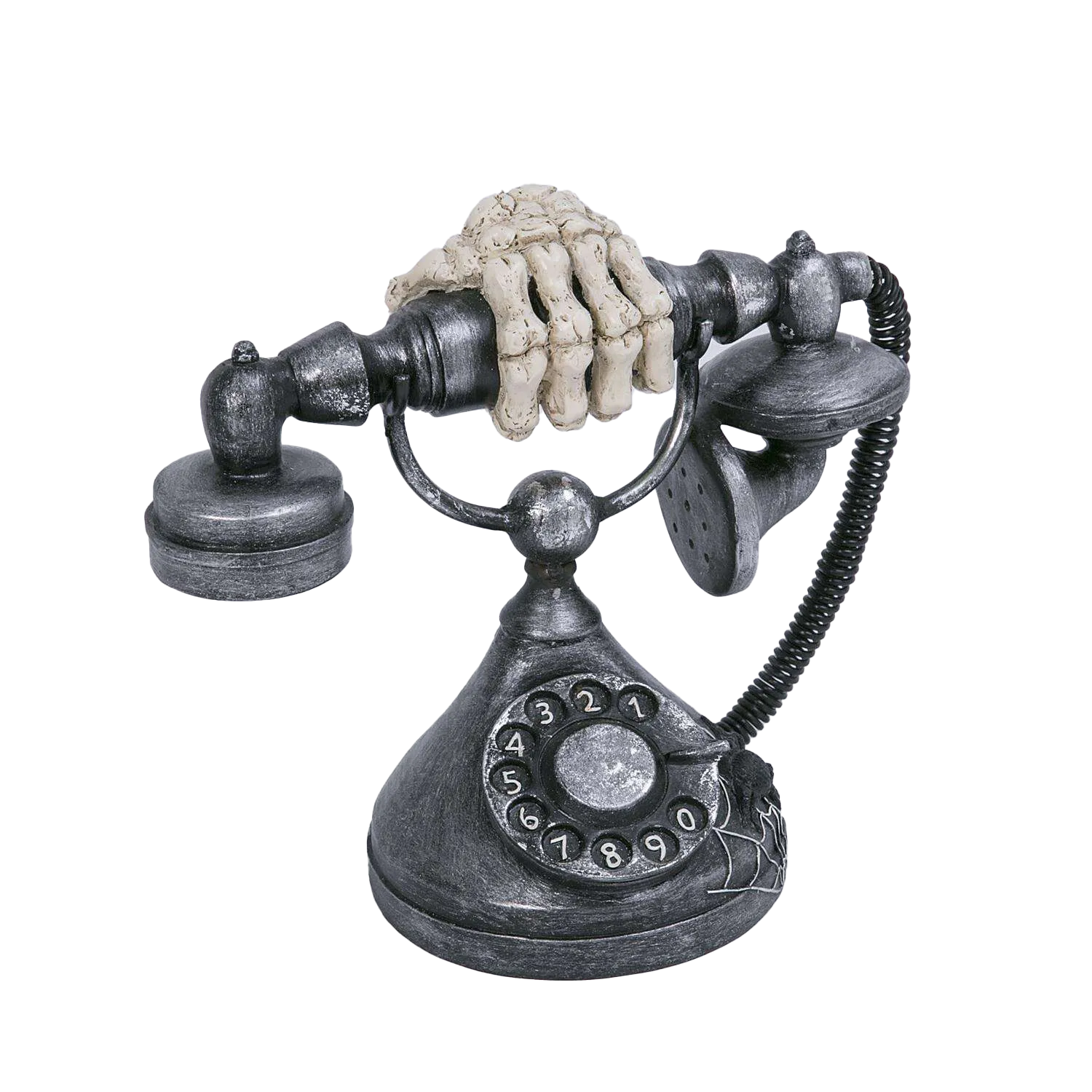 Spooky Halloween Vintage Resin Rotary Phone With Motion Sensor Haunting Classic Ring