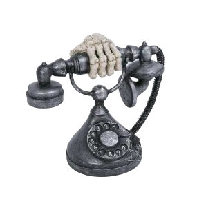 Spooky Halloween Vintage Resin Rotary Phone With Motion Sensor Haunting Classic Ring