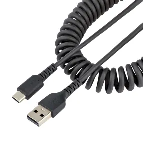 Startech.Com 20In (50Cm) Usb A To C Charging Cable, Coiled Heavy Duty Fast Charge & Sync Usb-C Cable, High Quality Usb 2