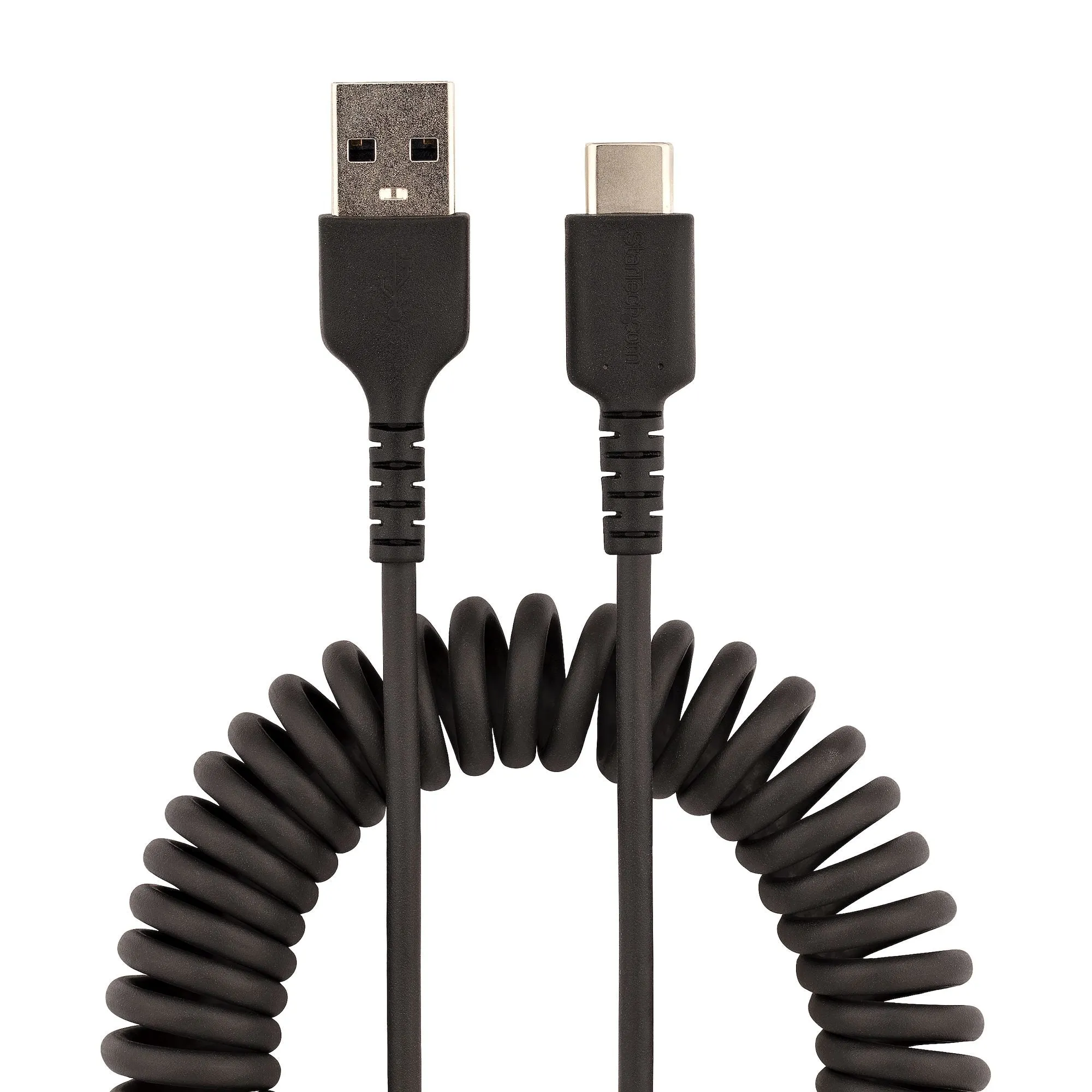 Startech.Com 20In (50Cm) Usb A To C Charging Cable, Coiled Heavy Duty Fast Charge & Sync Usb-C Cable, High Quality Usb 2