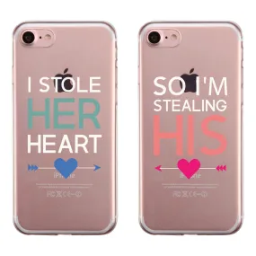 Stealing Heart Couple Matching Phone Cases Perfect Valentine's Gift