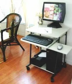 STS5806 24" Small Computer Desk with keyboard tray for small spaces