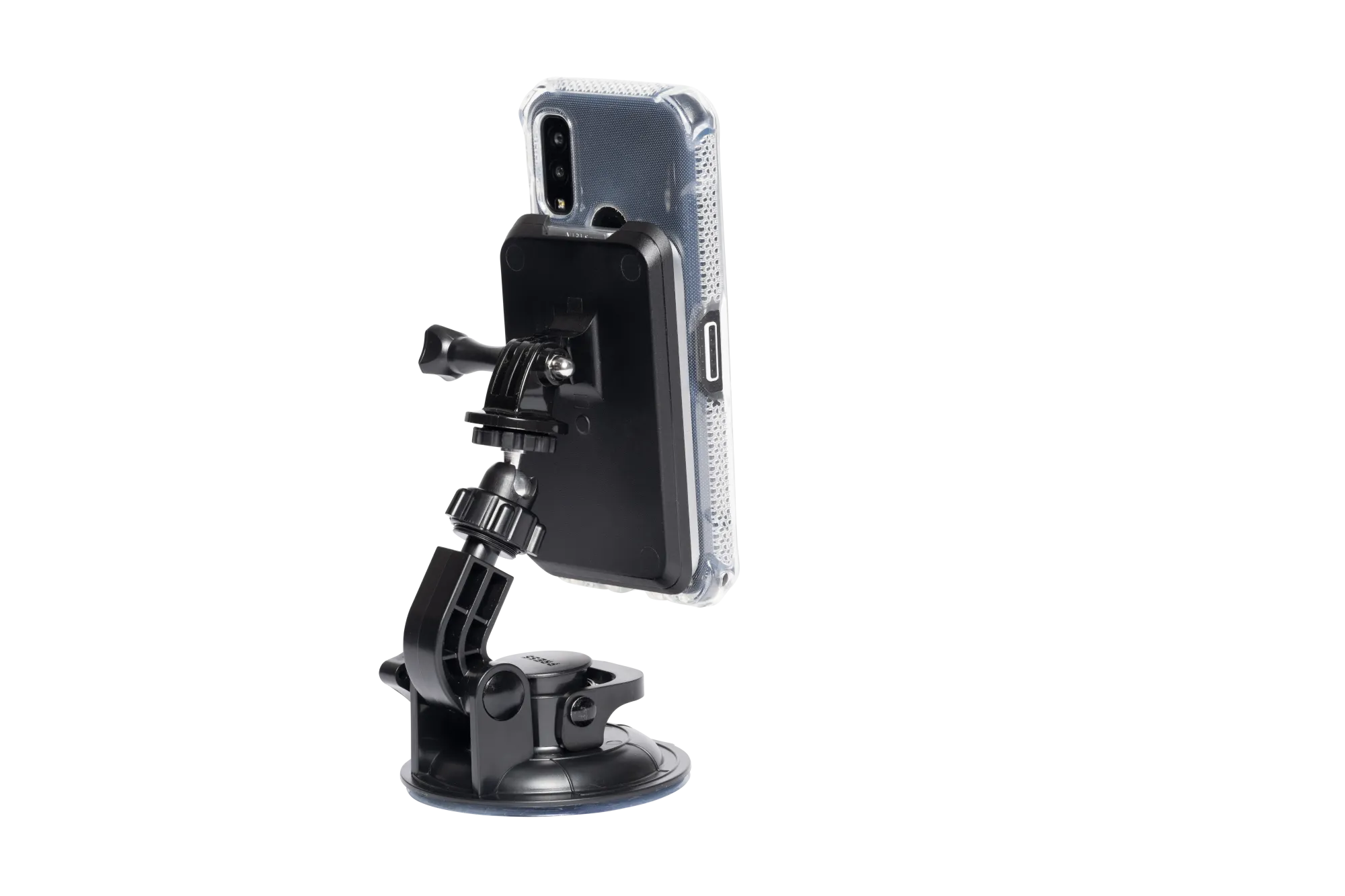 Suction cup mount for Kyocera smartphone with universal connector