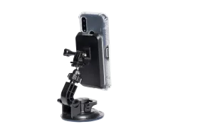 Suction cup mount for Kyocera smartphone with universal connector