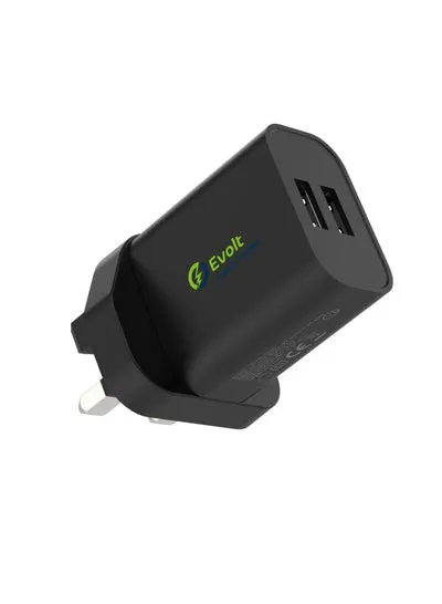 TC-100 3.4A Dual USB Travel Fast Charger with 1m USB-A to TYPE-C Cable