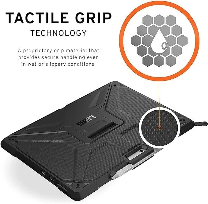 URBAN ARMOR GEAR UAG Designed for Microsoft Surface Pro X Case [13-inch Screen] Metropolis Feather-Light Rugged Military Drop Tested Protective Cover, Black