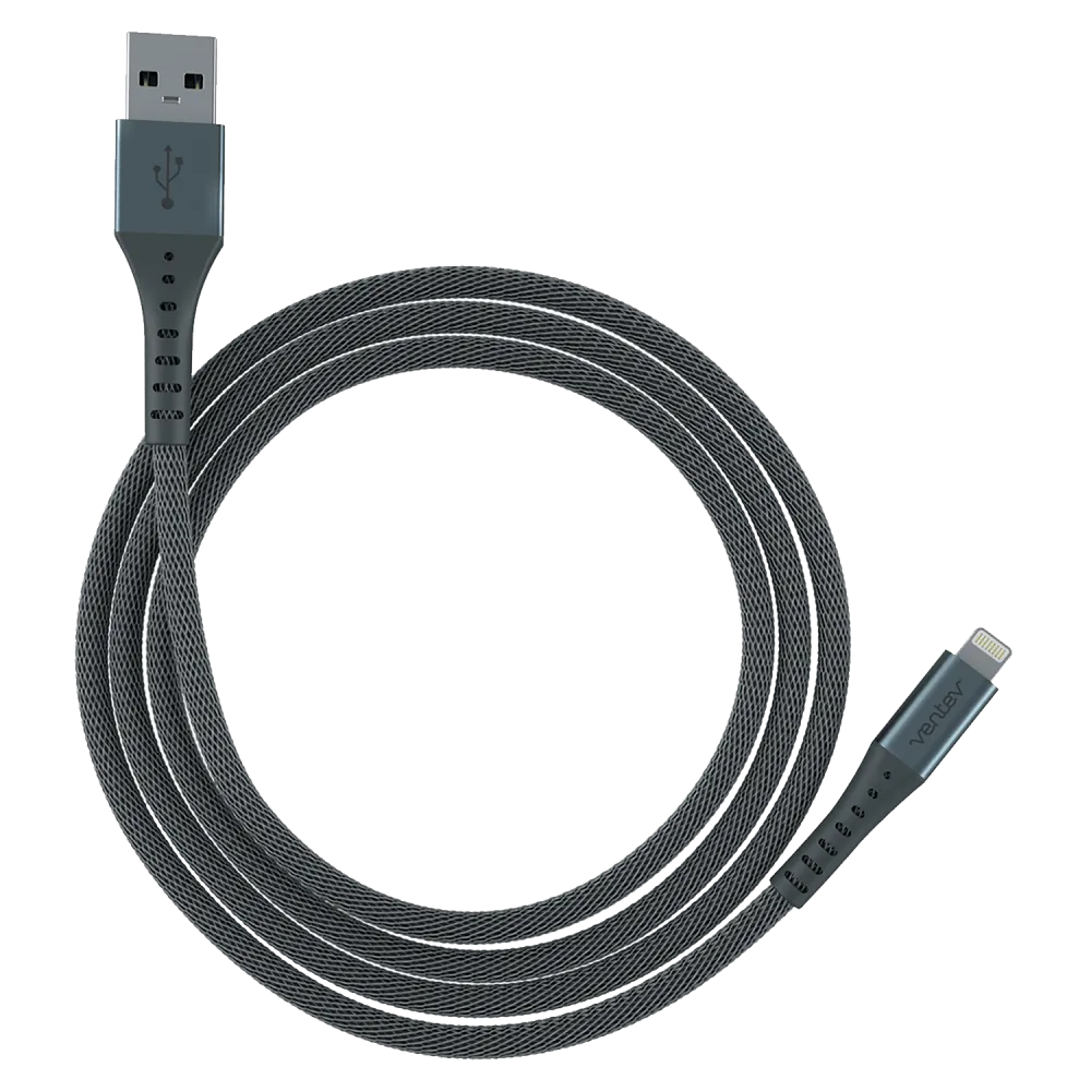 Ventev Chargesync Alloy USB A to Apple Lightning Cable 10ft by Ventev