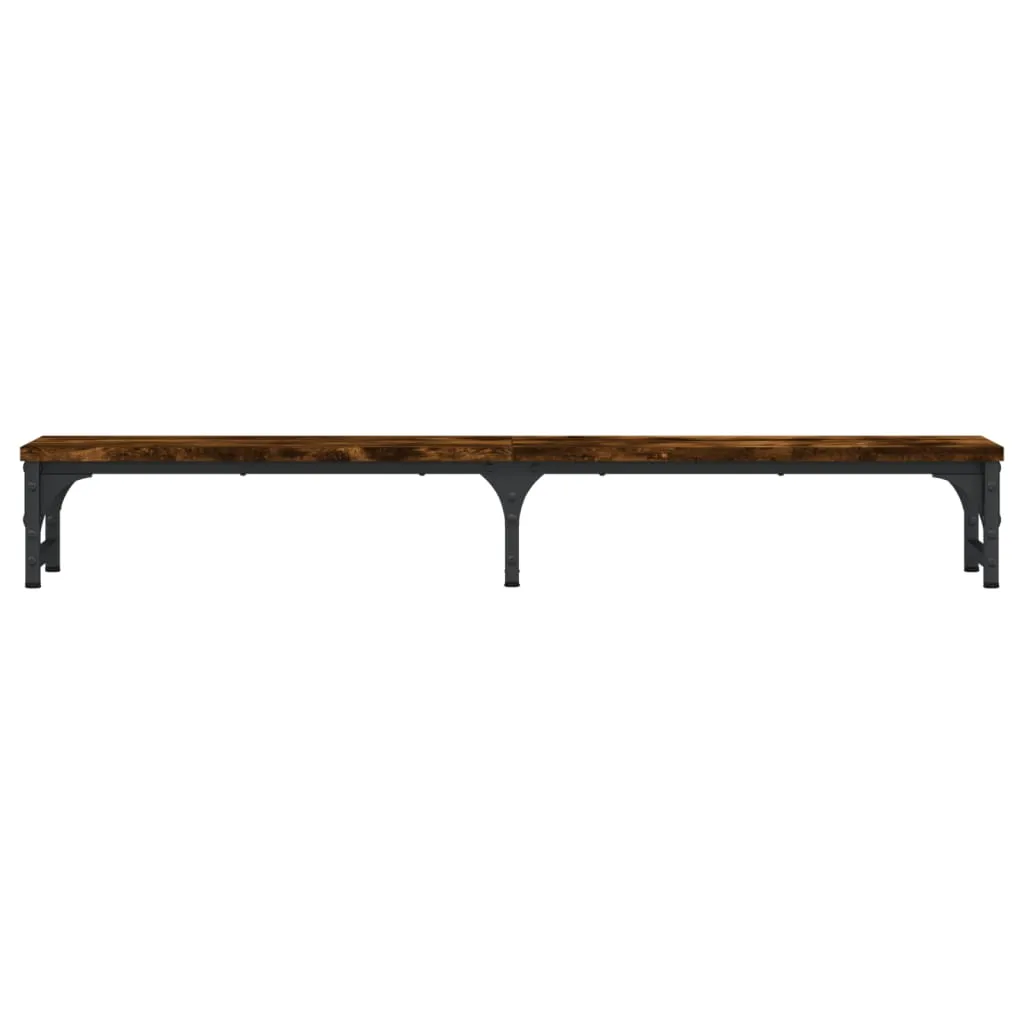 vidaXL Monitor Stand Smoked Oak 105x23x15.5 cm Engineered Wood