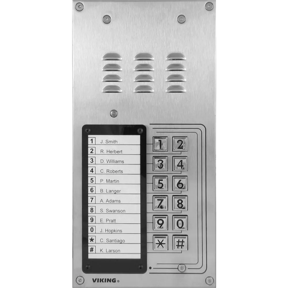 Viking K-1200-EWP 12 Button Apartment Entry Phone with Built in Door Strike Relay