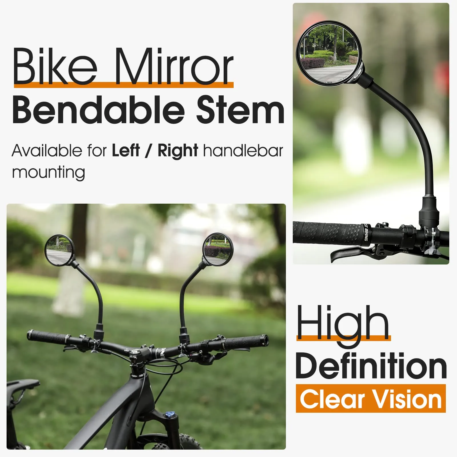 West Biking Bike Mirror Handlebar Mount