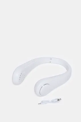 White Charging Cable Fan