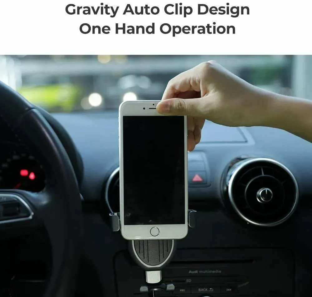 Wireless Gravity Car Charger Air Vent Mount Fast Charge Car Phone Holder