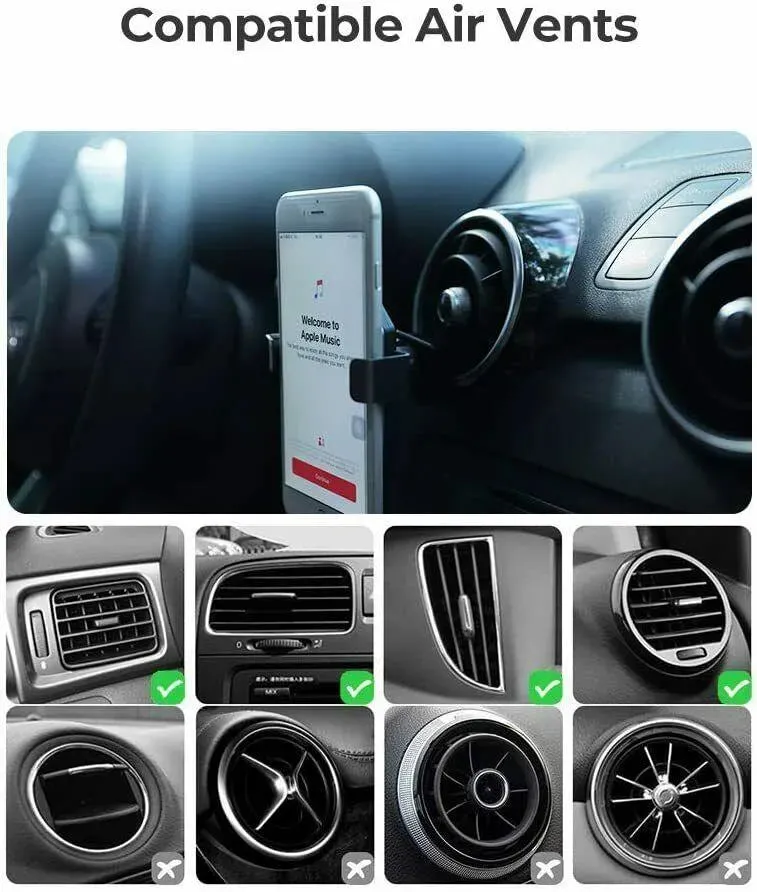 Wireless Gravity Car Charger Air Vent Mount Fast Charge Car Phone Holder