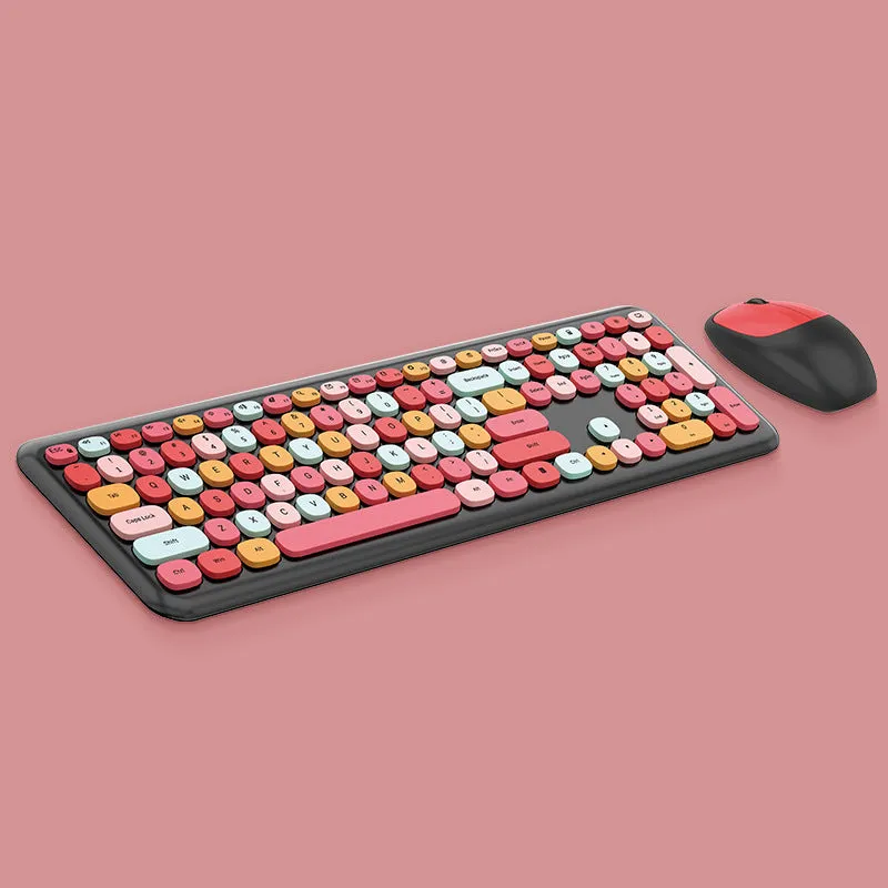 Wireless Office Punk Keyboard And Mouse Set