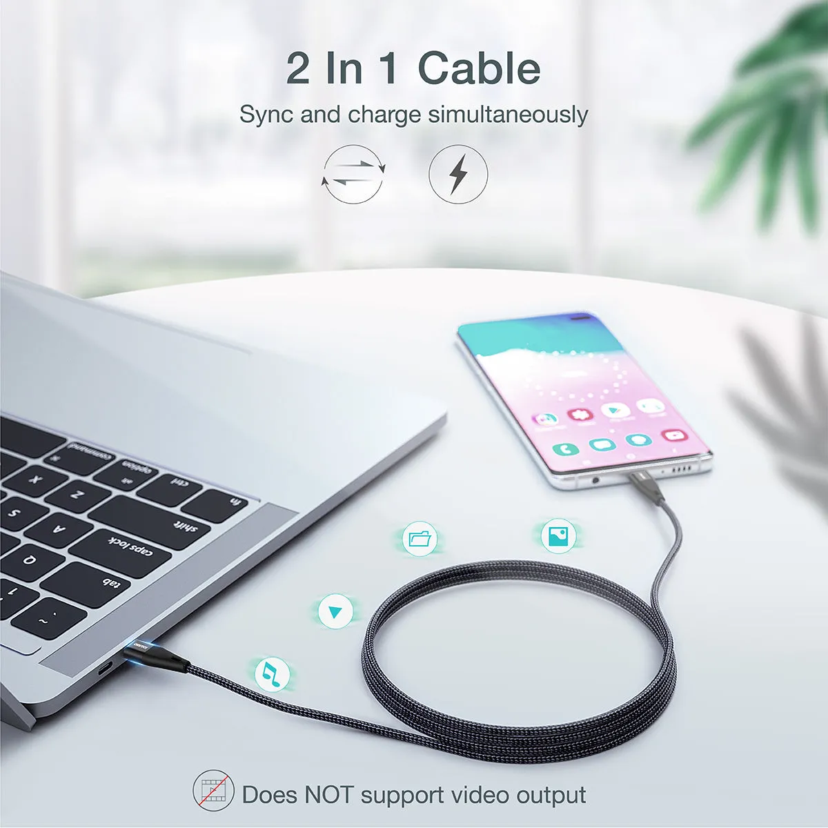 XCC-1003/1004 USB-C to USB-C Cable, CHOETECH 60W USB Type C Braided Fast Charging Cable (20V 3A 4ft/6.6ft)