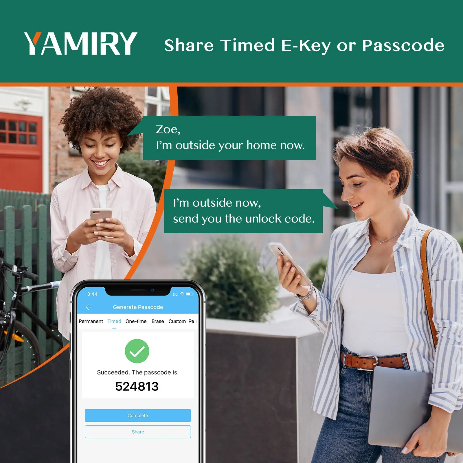 YAMIRY Smart Deadbolt Door Lock T1B