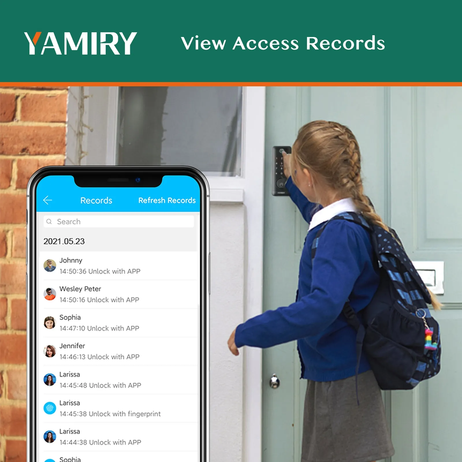 YAMIRY Smart Deadbolt Door Lock T1B