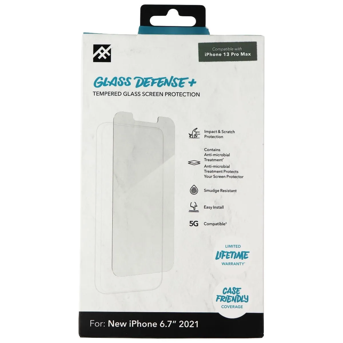 ZAGG iFrogz Glass Defense  Screen Protector for iPhone 13 Pro Max - Clear