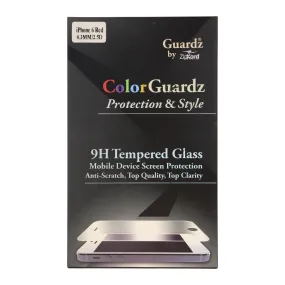 ZipKord ColorGuardz 9H Tempered Glass for iPhone 6s 6 - Metallic Red Border